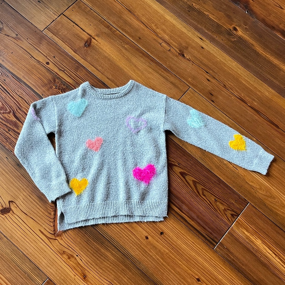 George Girls Eyelash Heart Sweater - NWOT - Picture 5 of 9